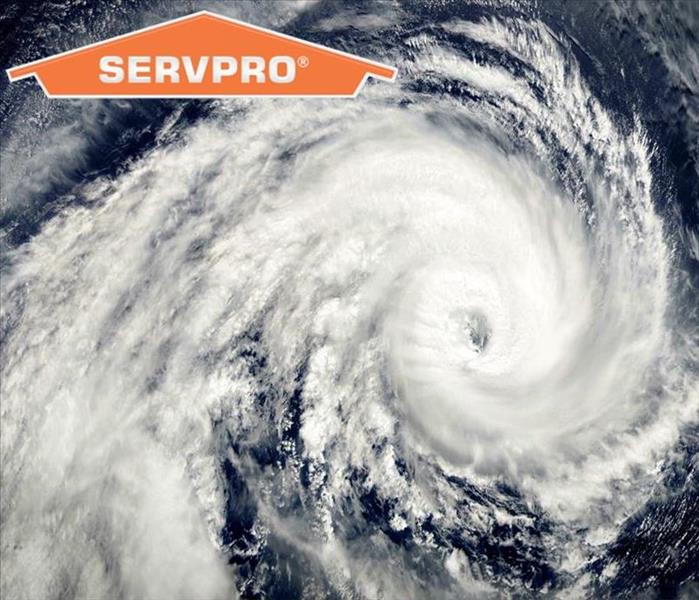 Image of a hurricane with SERVPRO logo