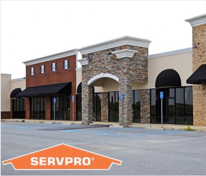 Strip Mall with SERVPRO Logo